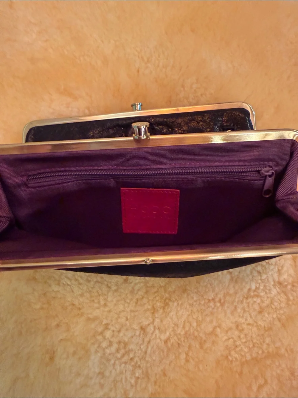 HOBO The Original Buffed Hide Black Lauren Wallet